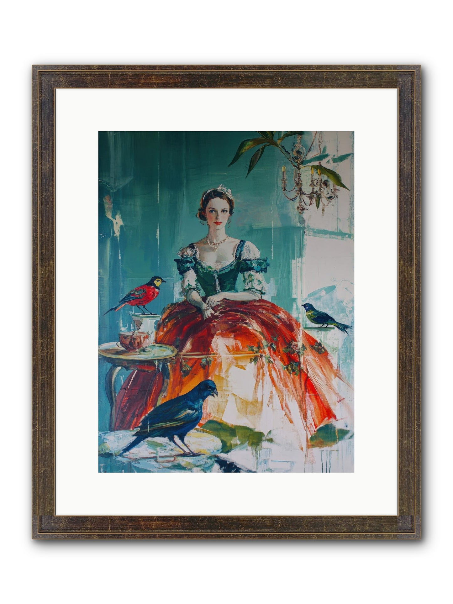 Ophelia Hawthorne Framed Print - Slimwoods Black/Gold 12x16