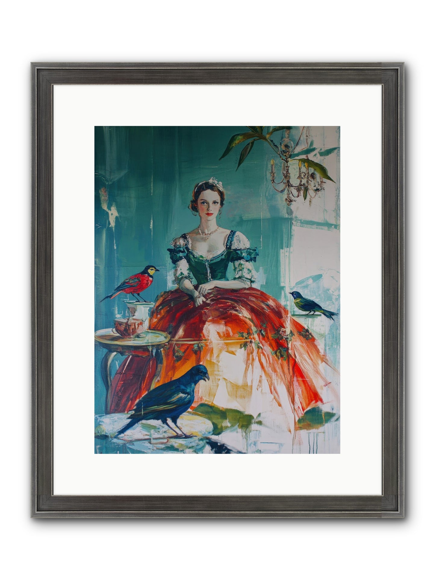 Ophelia Hawthorne Framed Print - Slimwoods Black/Silver 12x16