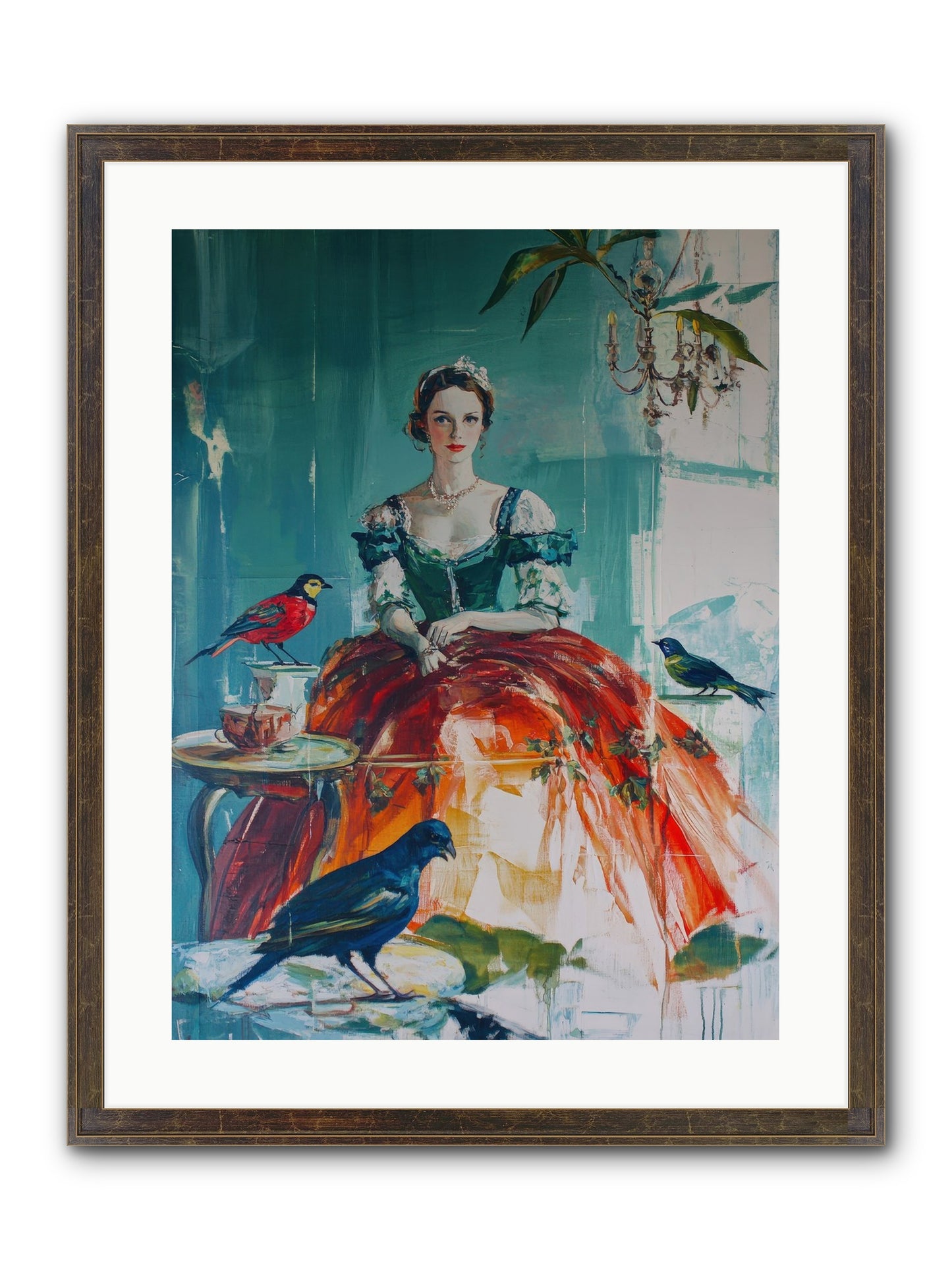 Ophelia Hawthorne Framed Print - Slimwoods Black/Gold 18x24