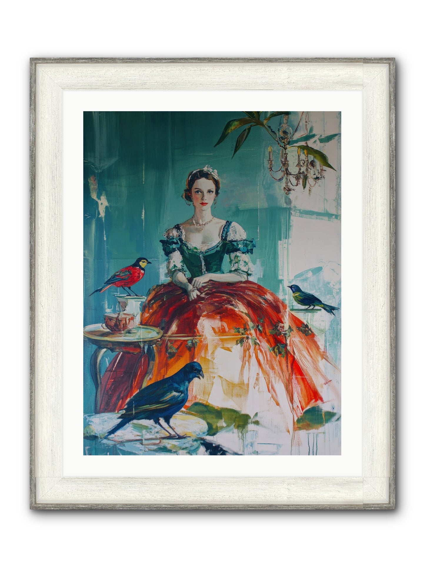 Ophelia Hawthorne Framed Print - Driftwood White 24x32