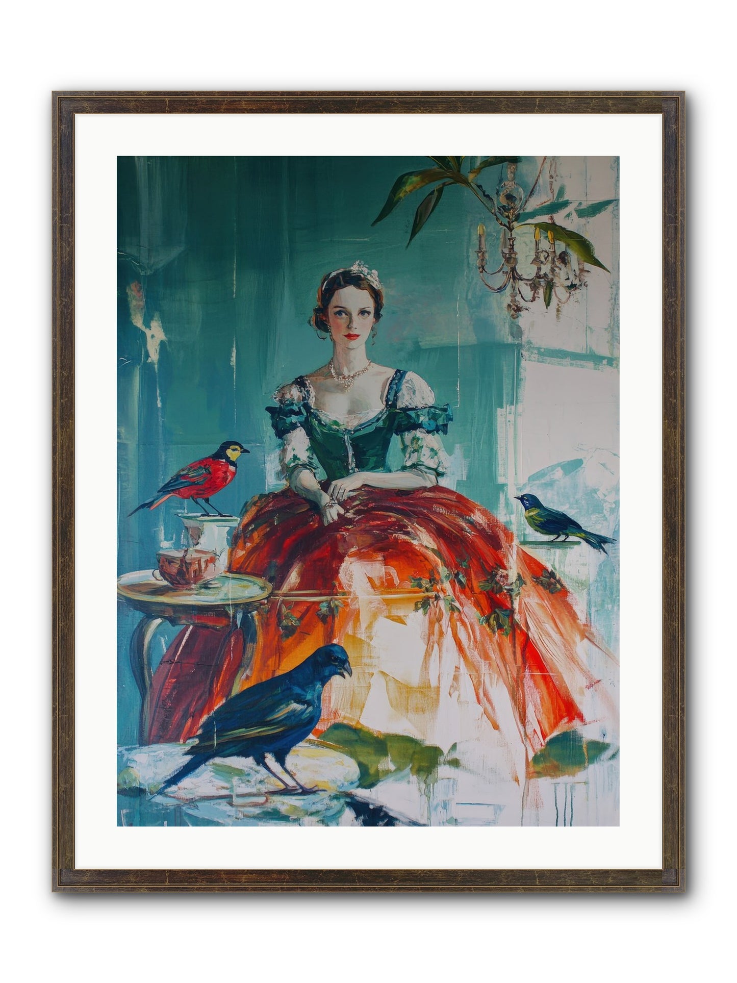 Ophelia Hawthorne Framed Print - Slimwoods Black/Gold 24x32