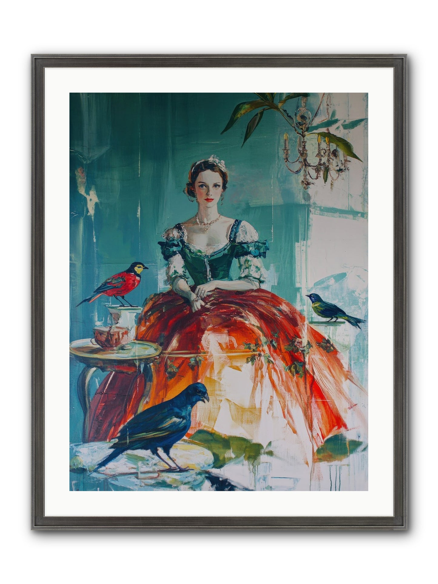 Ophelia Hawthorne Framed Print - Slimwoods Black/Silver 24x32