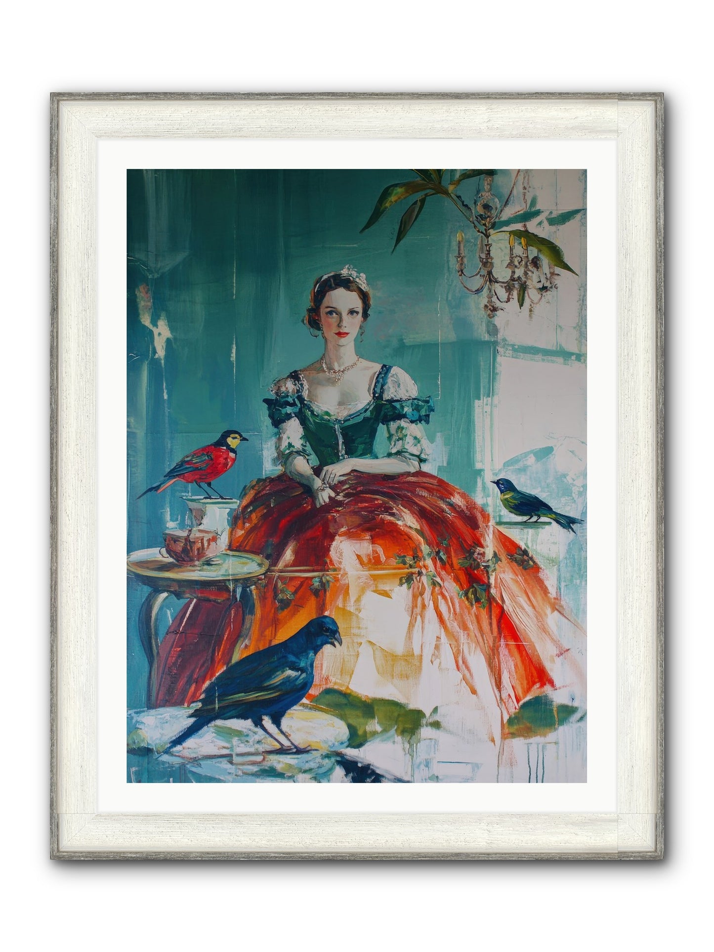 Ophelia Hawthorne Framed Print - Driftwood White 30x40