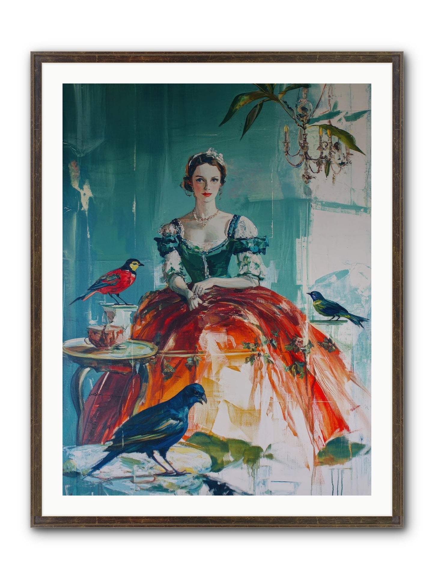 Ophelia Hawthorne Framed Print - Slimwoods Black/Gold 30x40