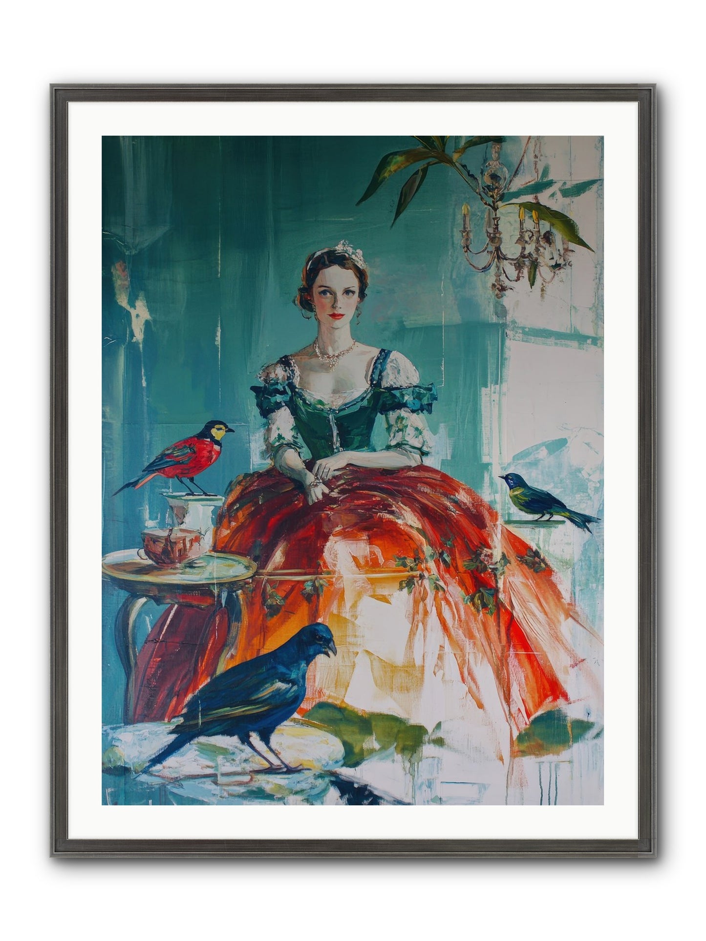 Ophelia Hawthorne Framed Print - Slimwoods Black/Silver 30x40