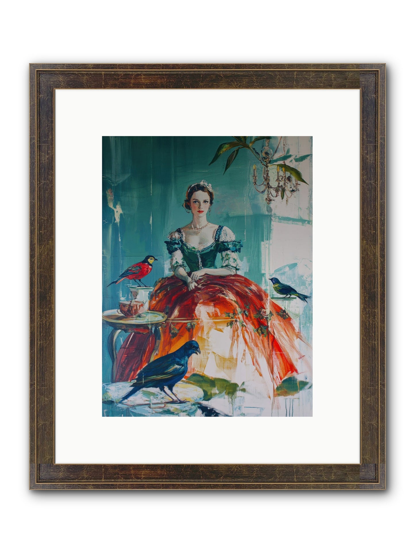Ophelia Hawthorne Framed Print - Slimwoods Black/Gold 9x12