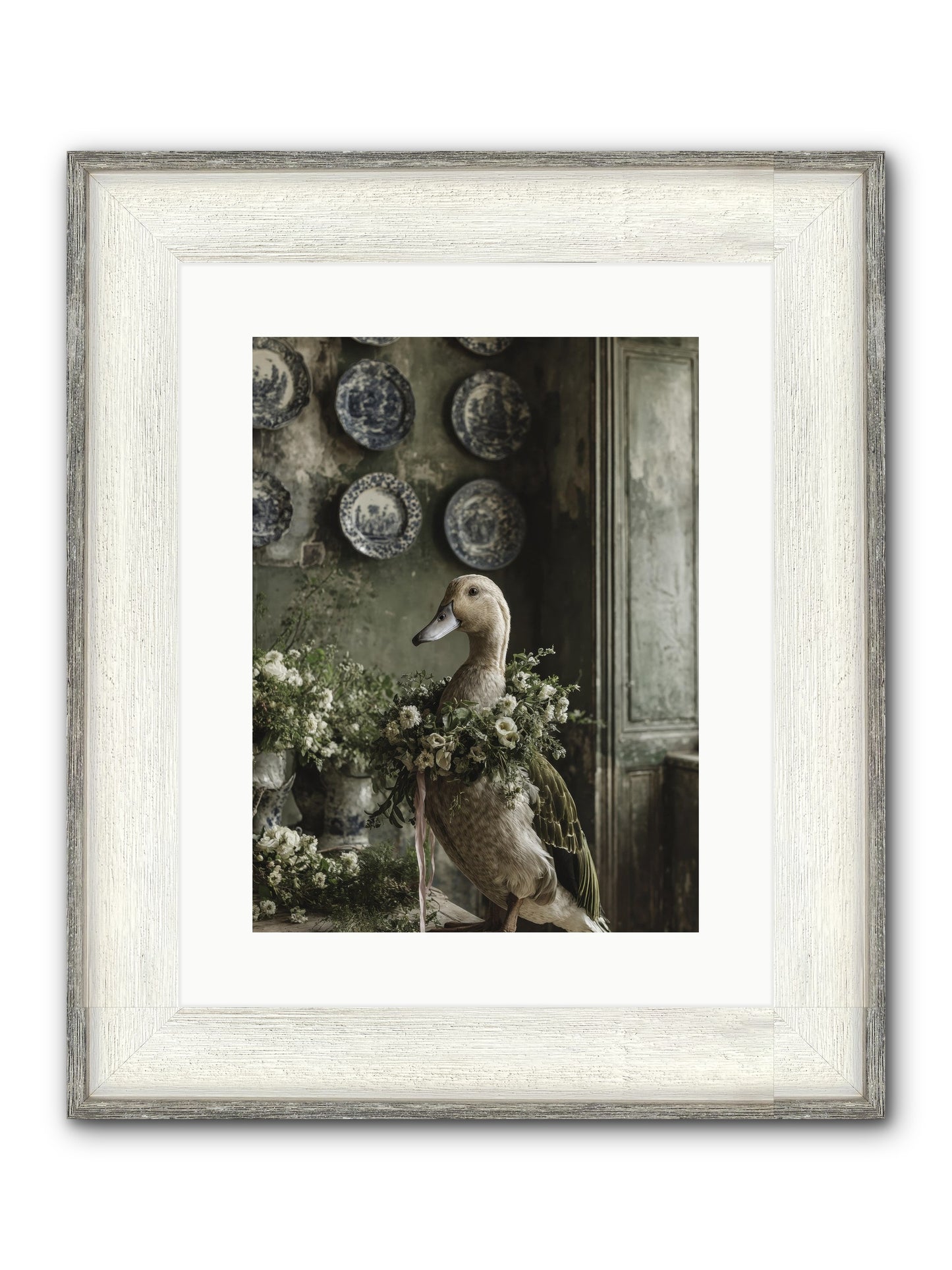 Ophellia Framed Print - Driftwood White 12x16