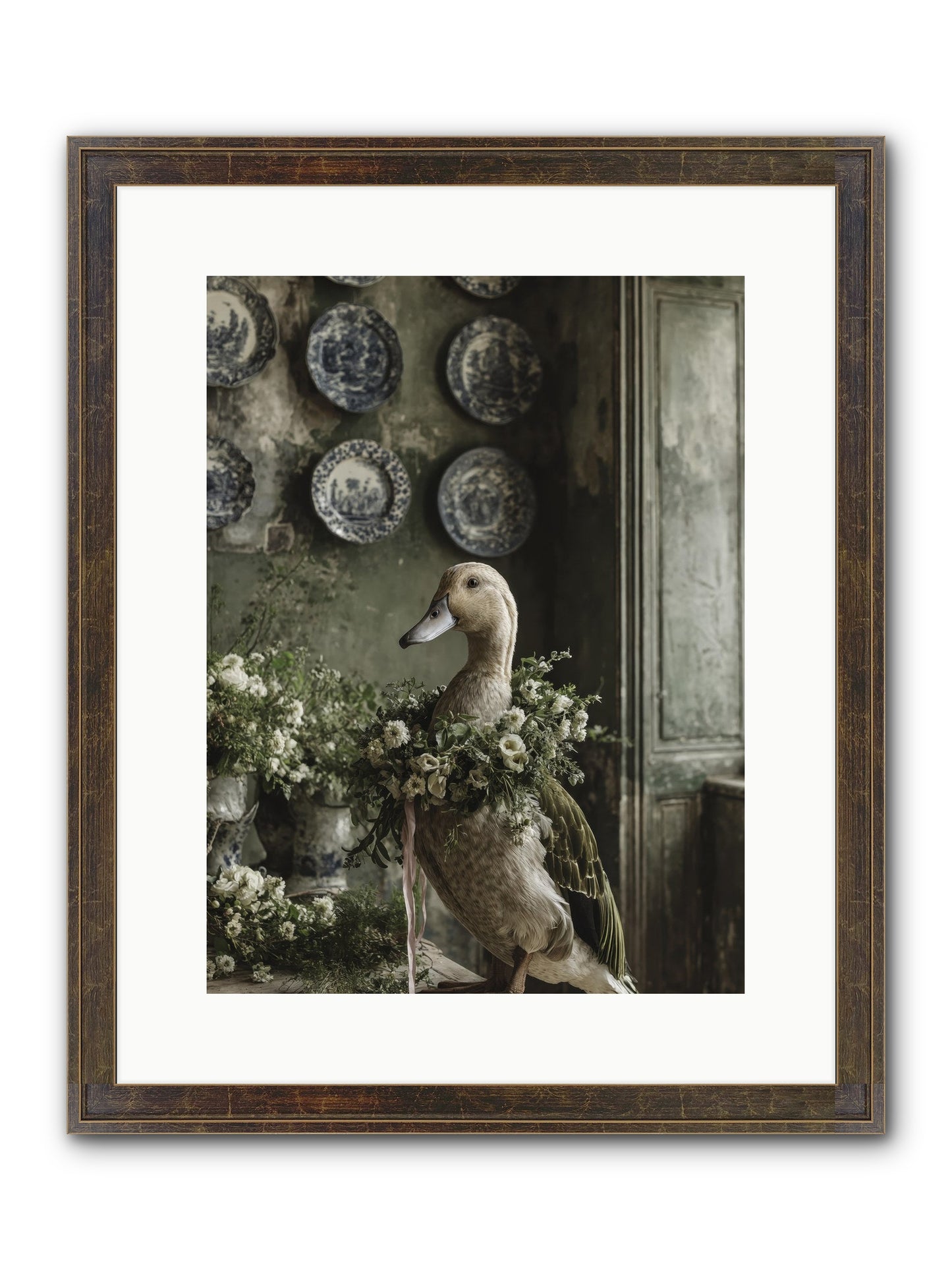Ophellia Framed Print - Slimwoods Black/Gold 12x16