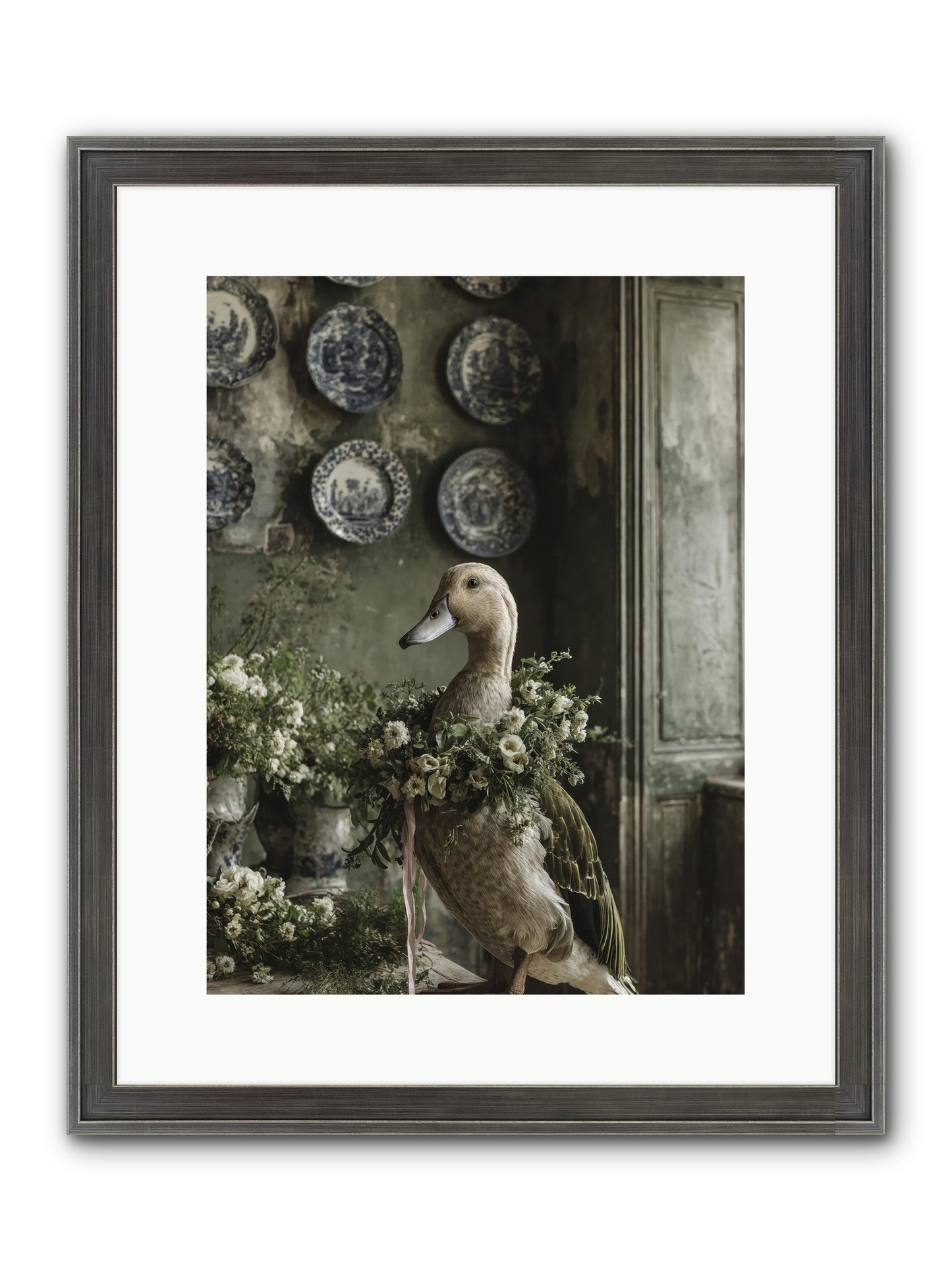 Ophellia Framed Print - Slimwoods Black/Silver 12x16
