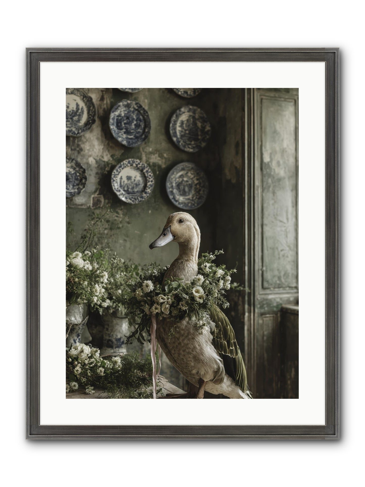 Ophellia Framed Print - Slimwoods Black/Silver 18x24