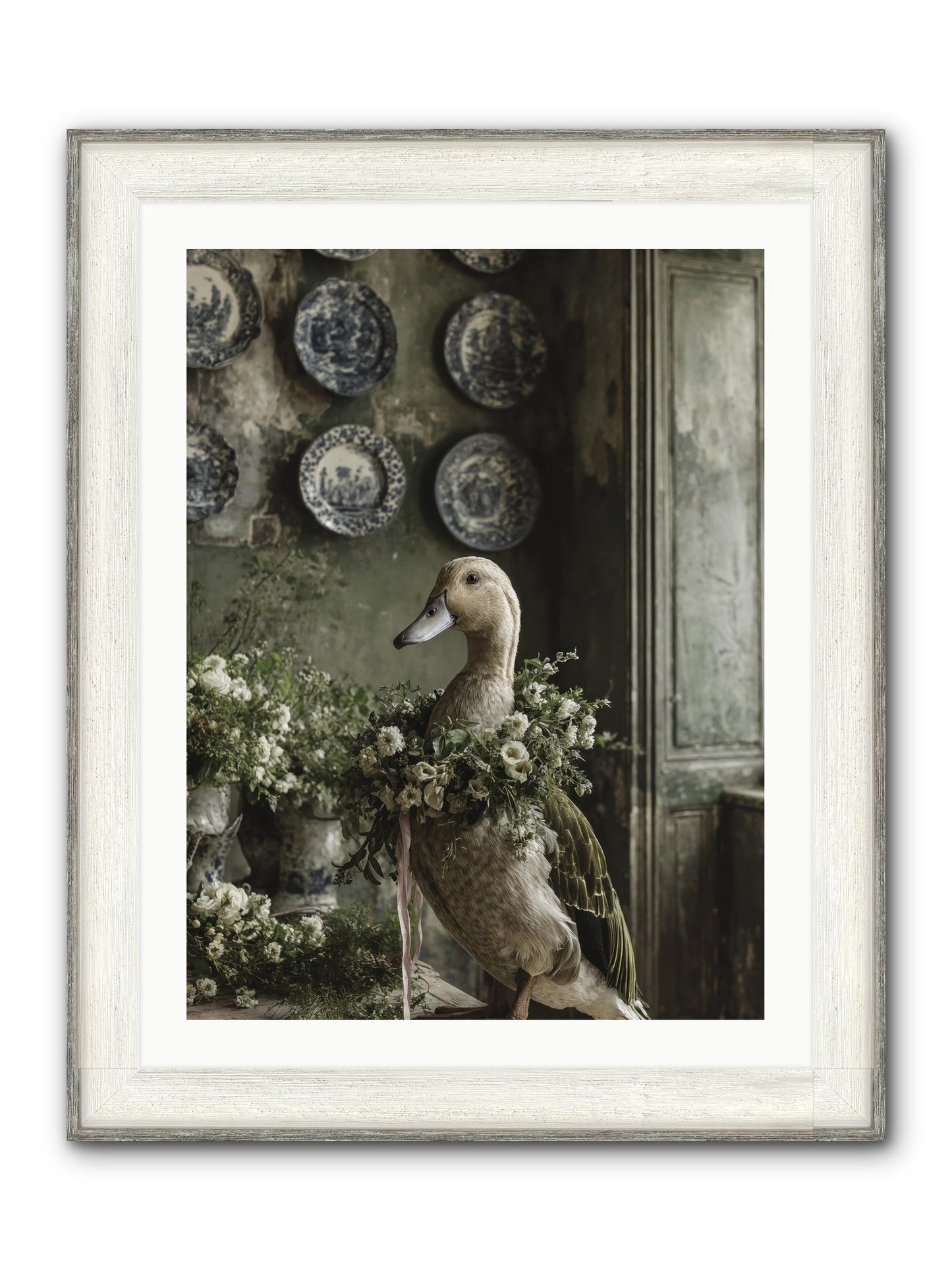 Ophellia Framed Print - Driftwood White 24x32