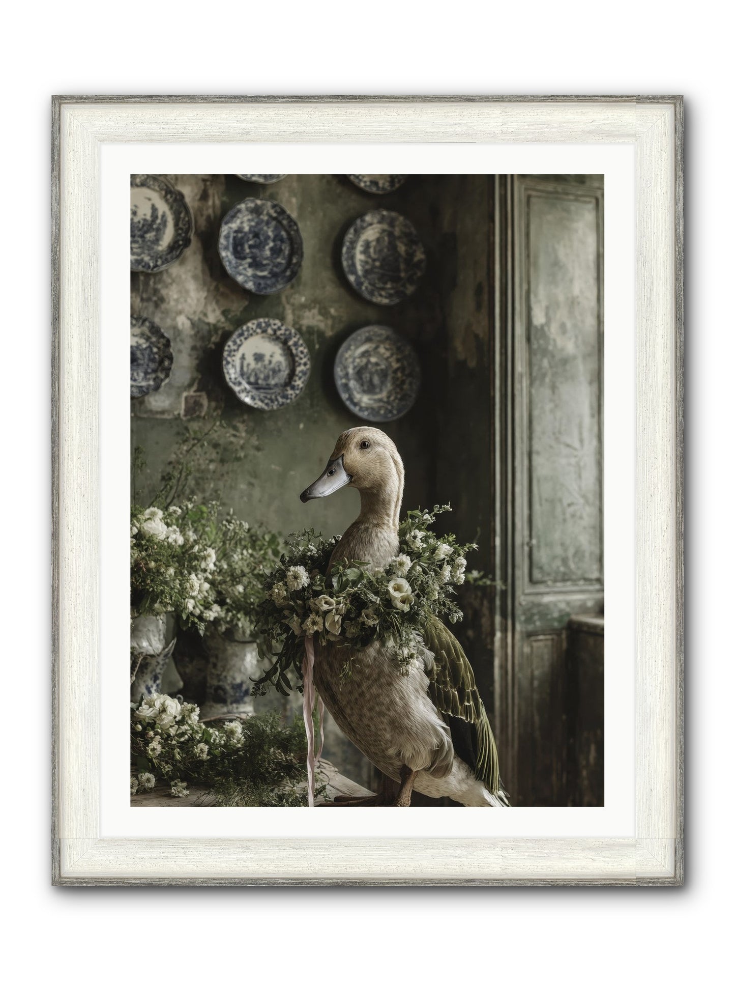 Ophellia Framed Print - Driftwood White 30x40