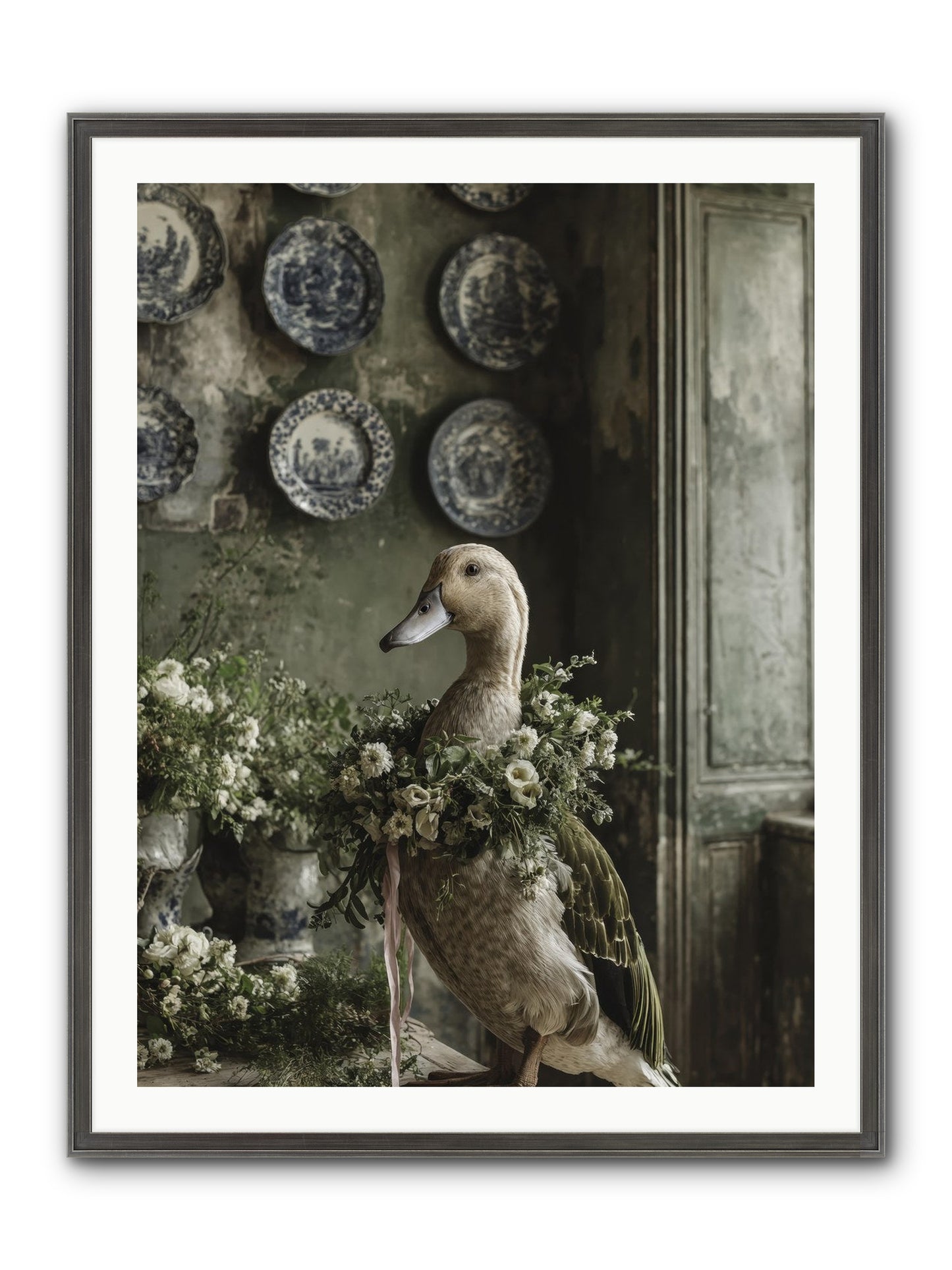 Ophellia Framed Print - Slimwoods Black/Silver 30x40