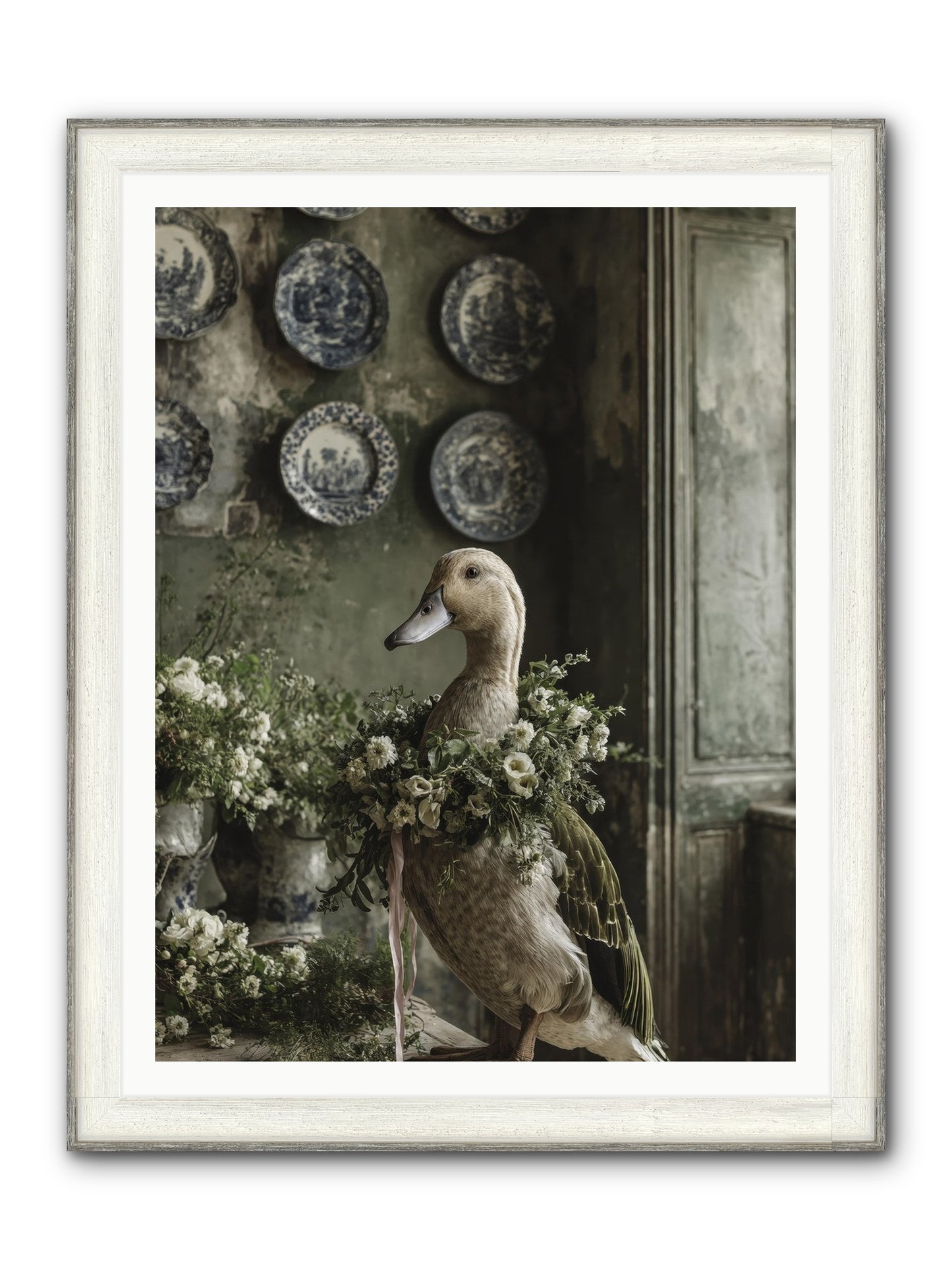 Ophellia Framed Print - Driftwood White 36x48
