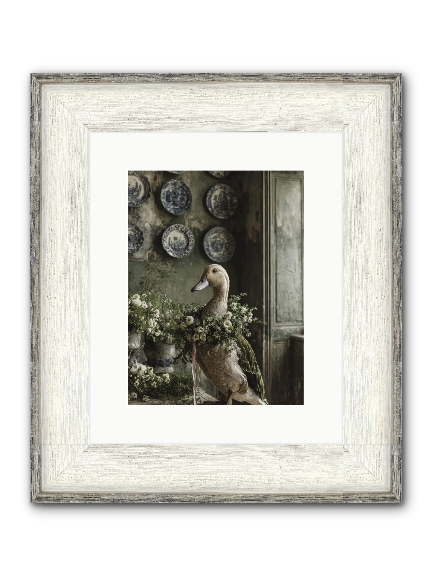 Ophellia Framed Print - Driftwood White 9x12