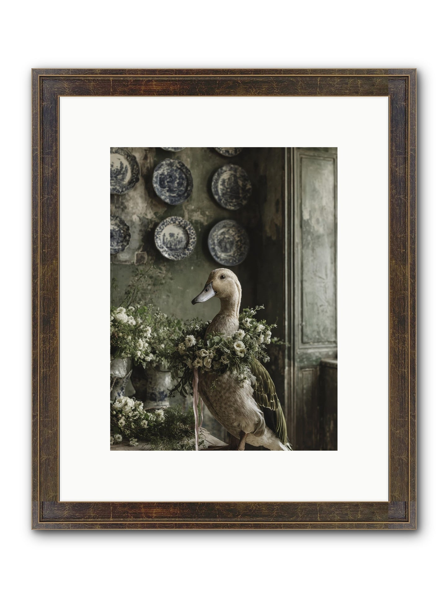 Ophellia Framed Print - Slimwoods Black/Gold 9x12