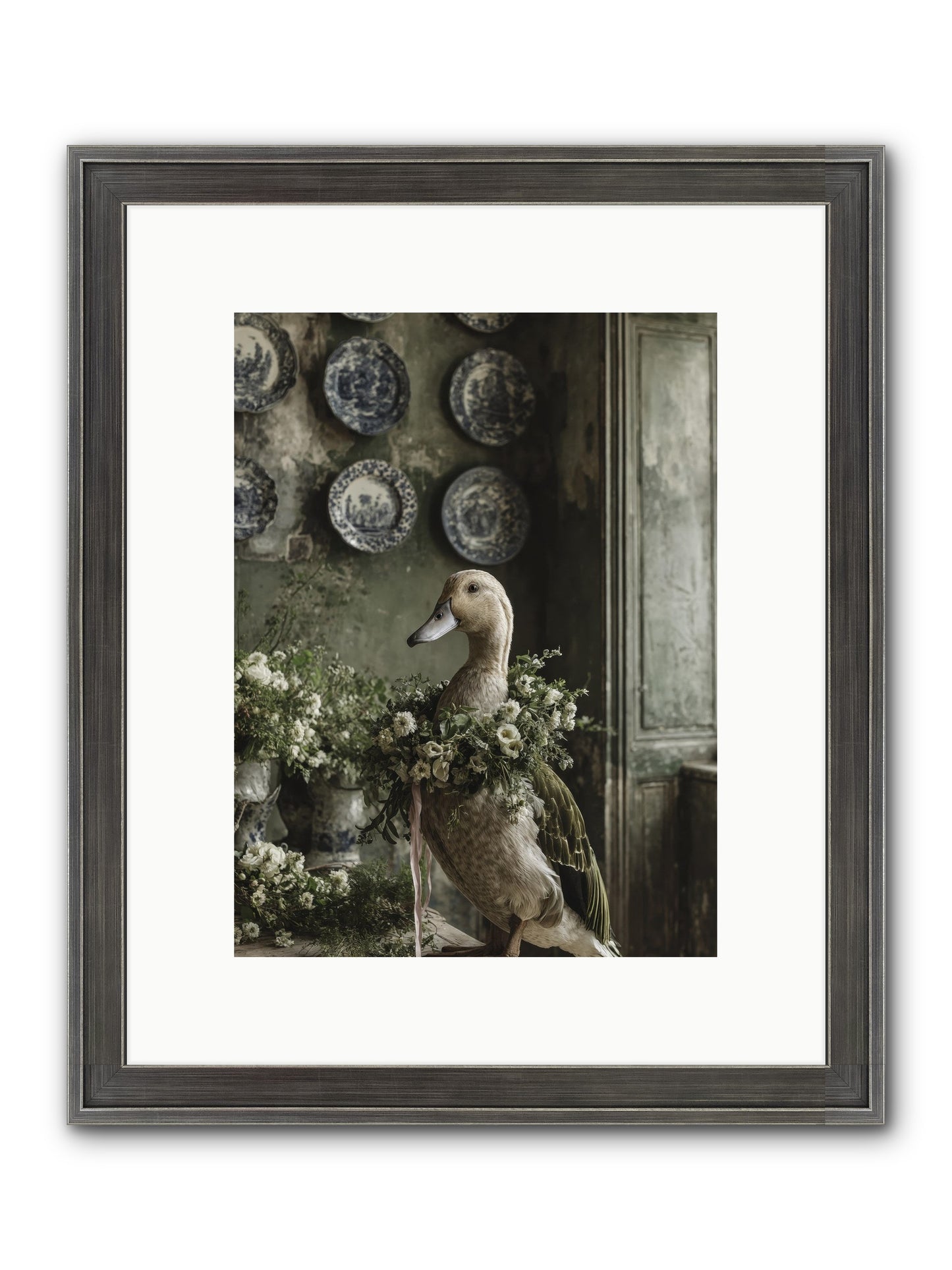 Ophellia Framed Print - Slimwoods Black/Silver 9x12