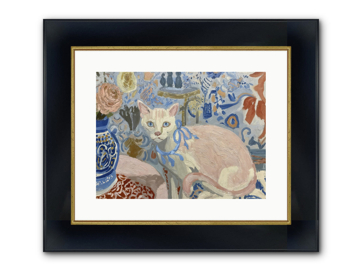 Opinions About Wallpaper Framed Print - Wide Black w/Gold 16x12