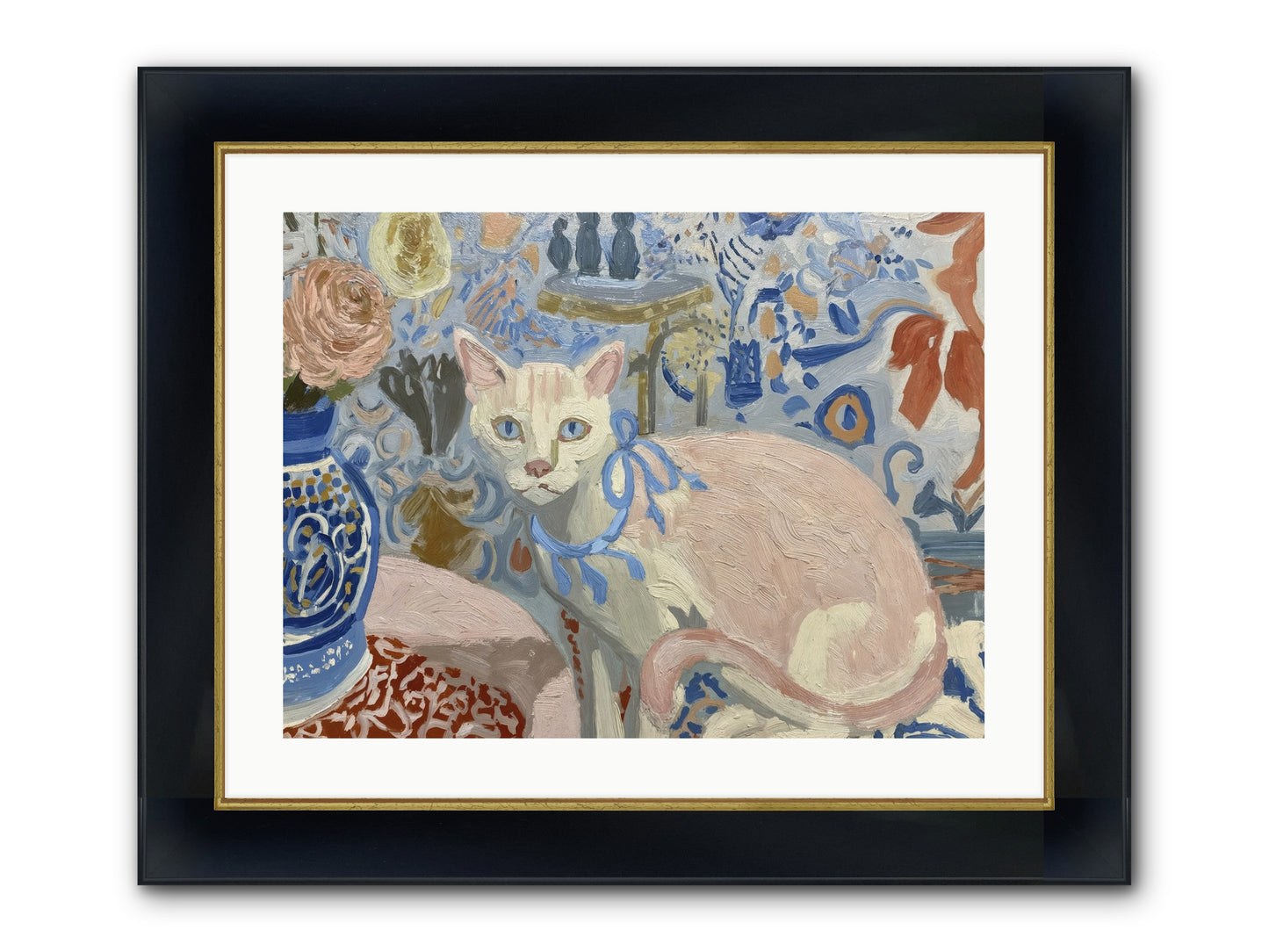 Opinions About Wallpaper Framed Print - Wide Black w/Gold 24x18
