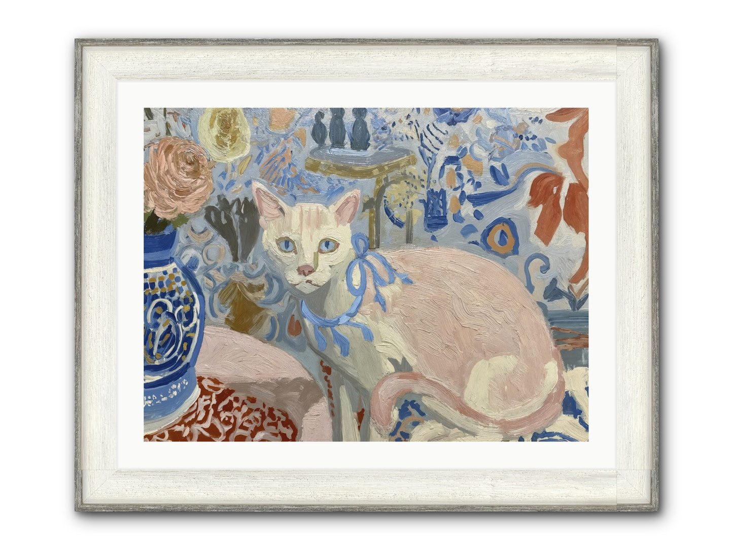 Opinions About Wallpaper Framed Print - Driftwood White 32x24