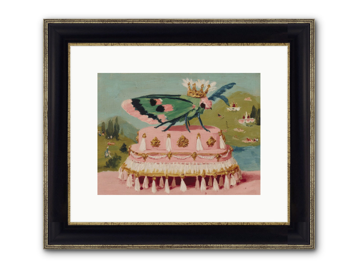 Opulent Miniatures Framed Print - Black & Gold 12x9