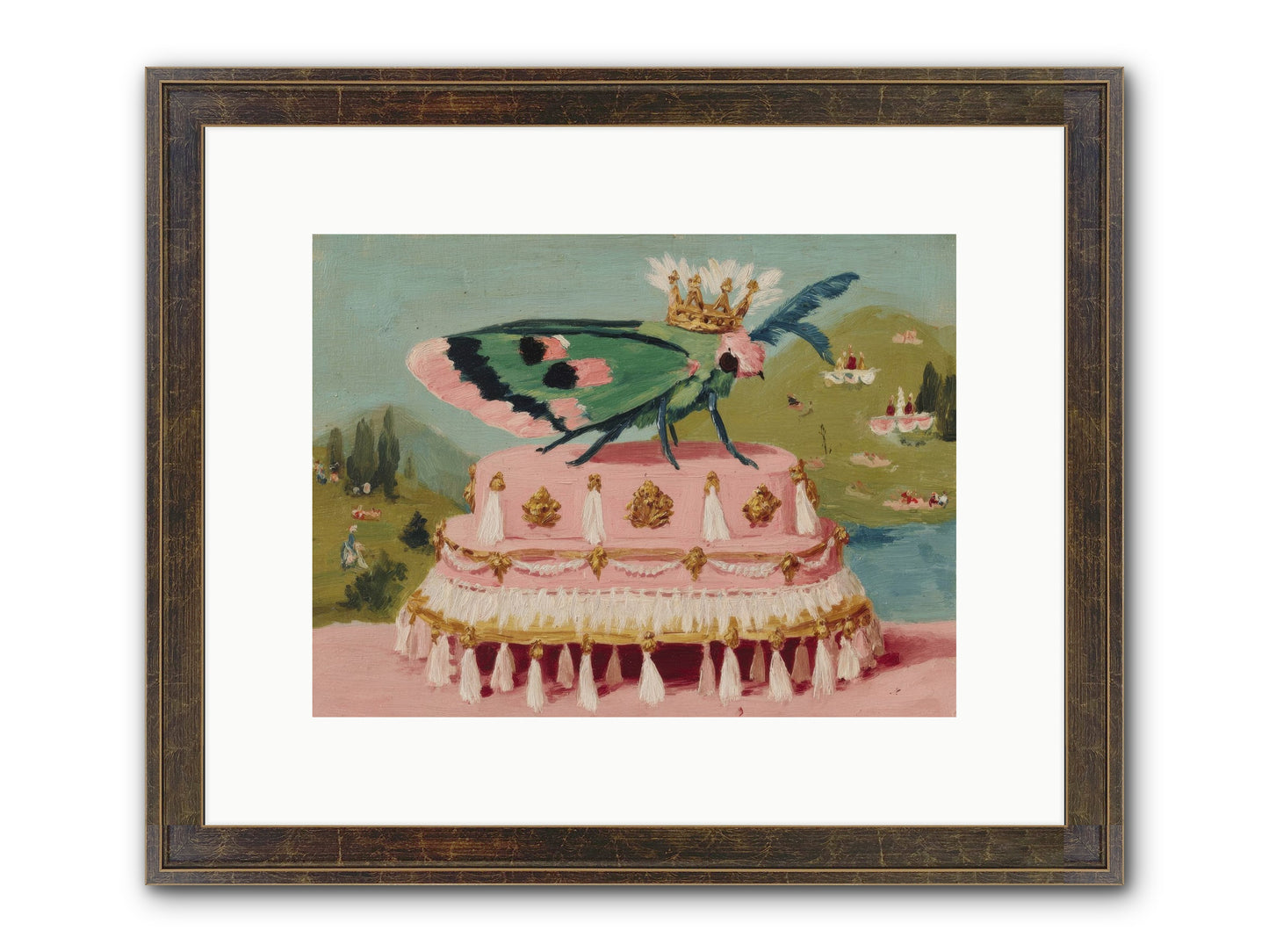 Opulent Miniatures Framed Print - Slimwoods Black/Gold 12x9