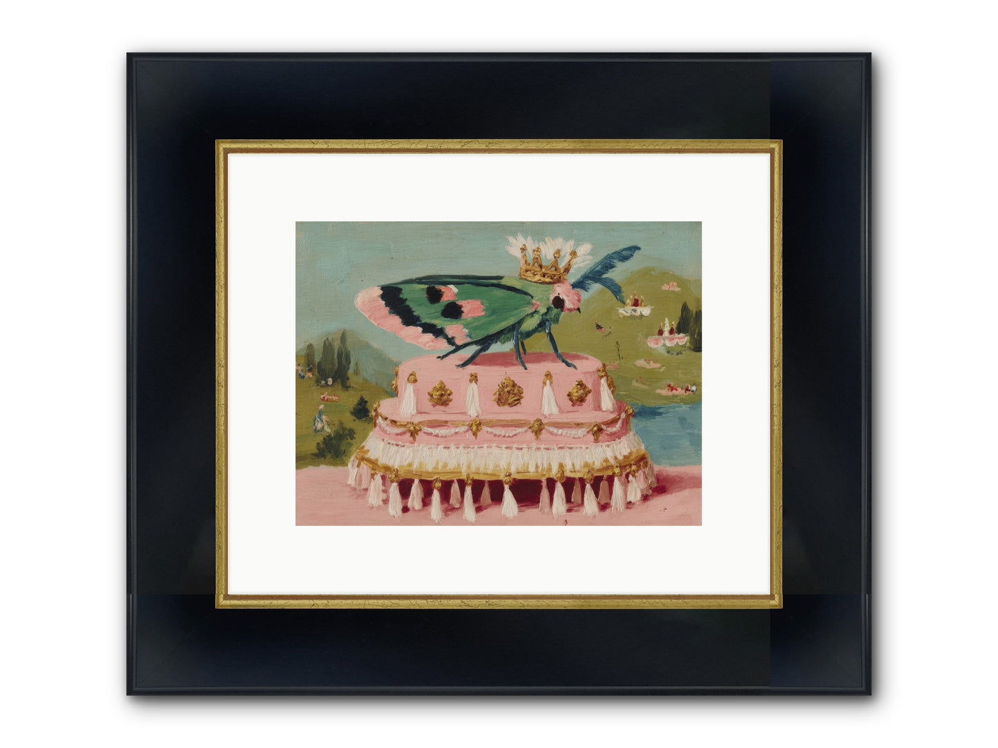 Opulent Miniatures Framed Print - Wide Black w/Gold 12x9