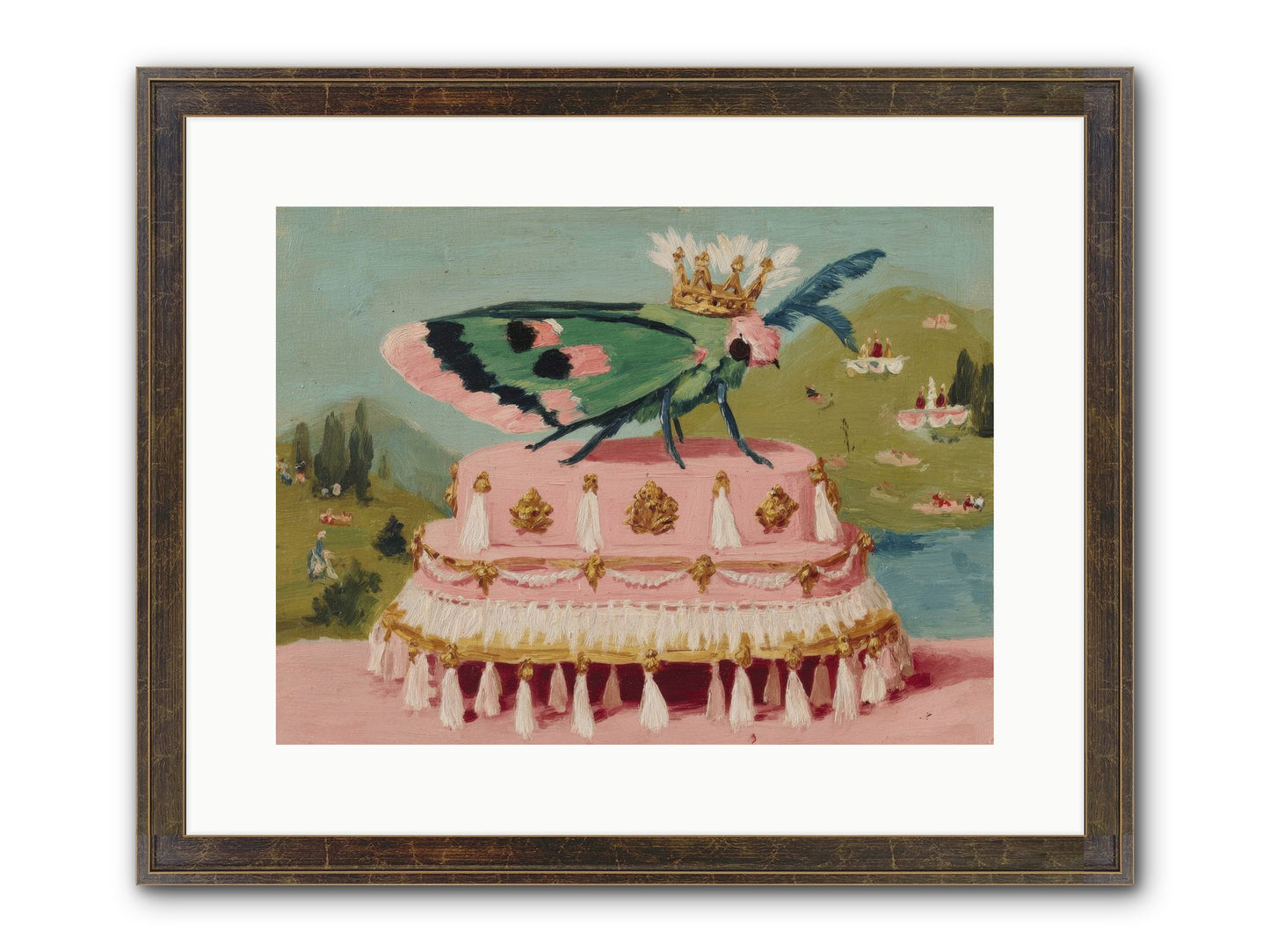 Opulent Miniatures Framed Print - Slimwoods Black/Gold 16x12