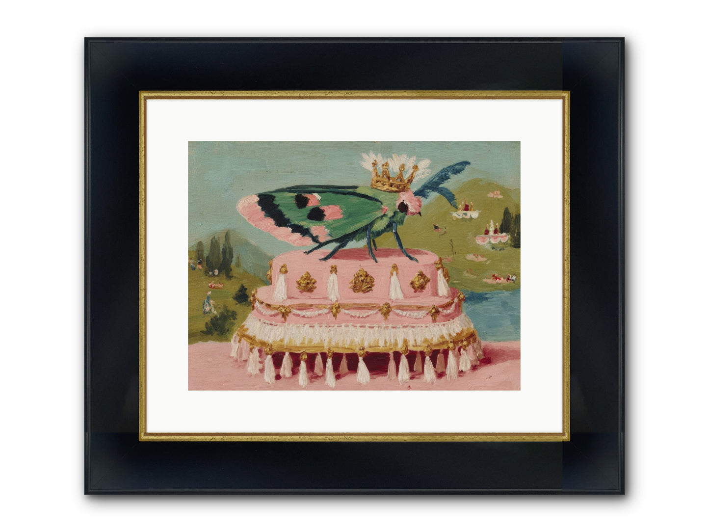 Opulent Miniatures Framed Print - Wide Black w/Gold 16x12