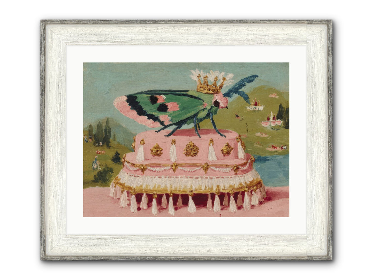 Opulent Miniatures Framed Print - Driftwood White 24x18