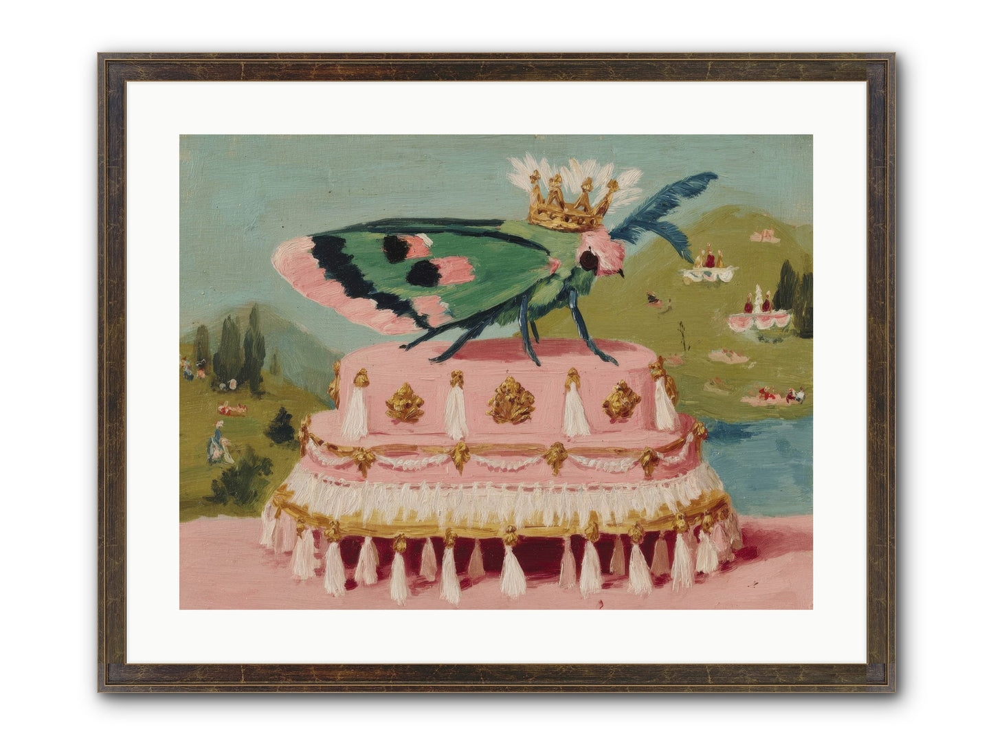 Opulent Miniatures Framed Print - Slimwoods Black/Gold 24x18