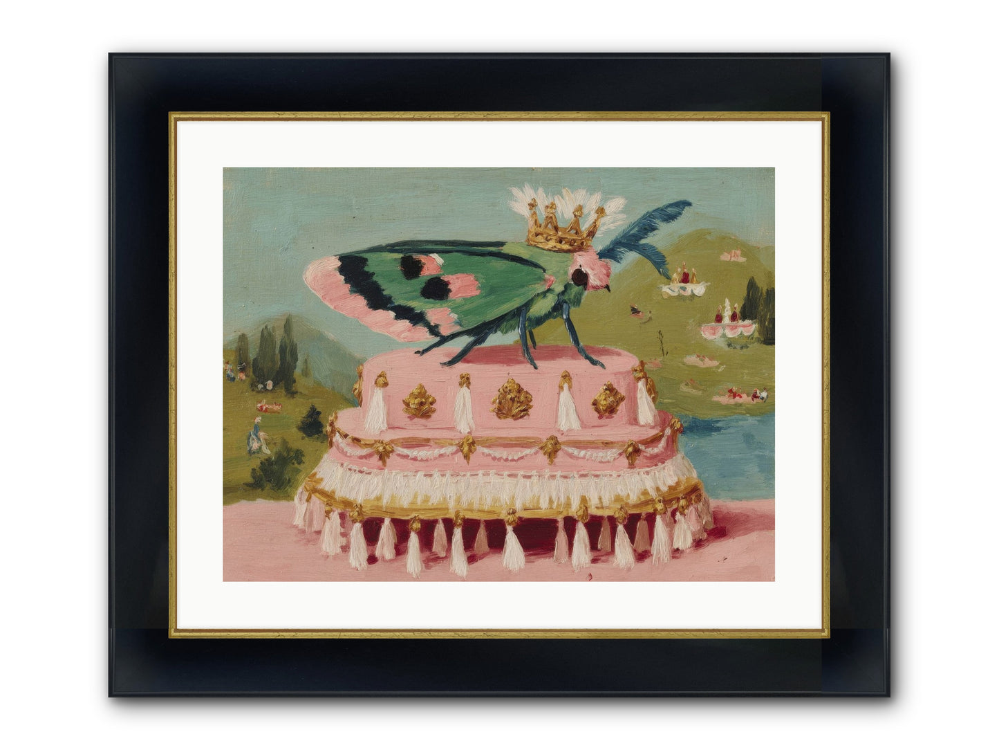 Opulent Miniatures Framed Print - Wide Black w/Gold 24x18