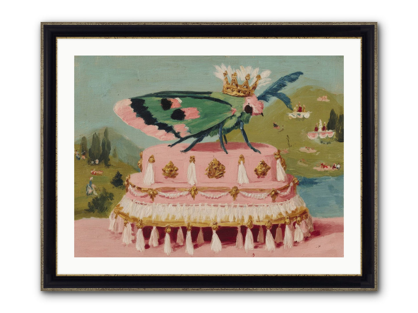 Opulent Miniatures Framed Print - Black & Gold 32x24