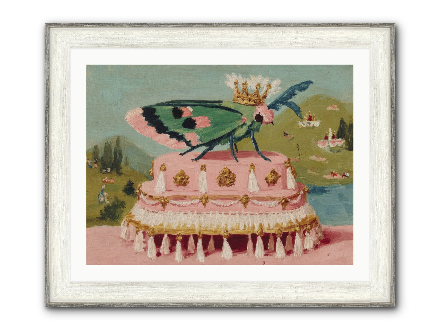 Opulent Miniatures Framed Print - Driftwood White 32x24