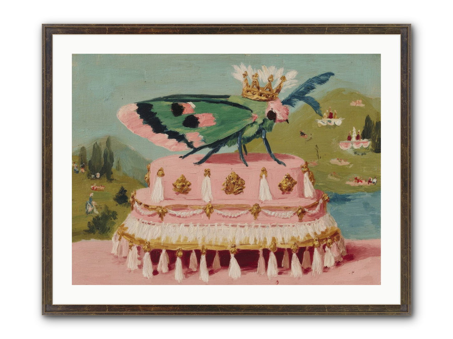 Opulent Miniatures Framed Print - Slimwoods Black/Gold 32x24