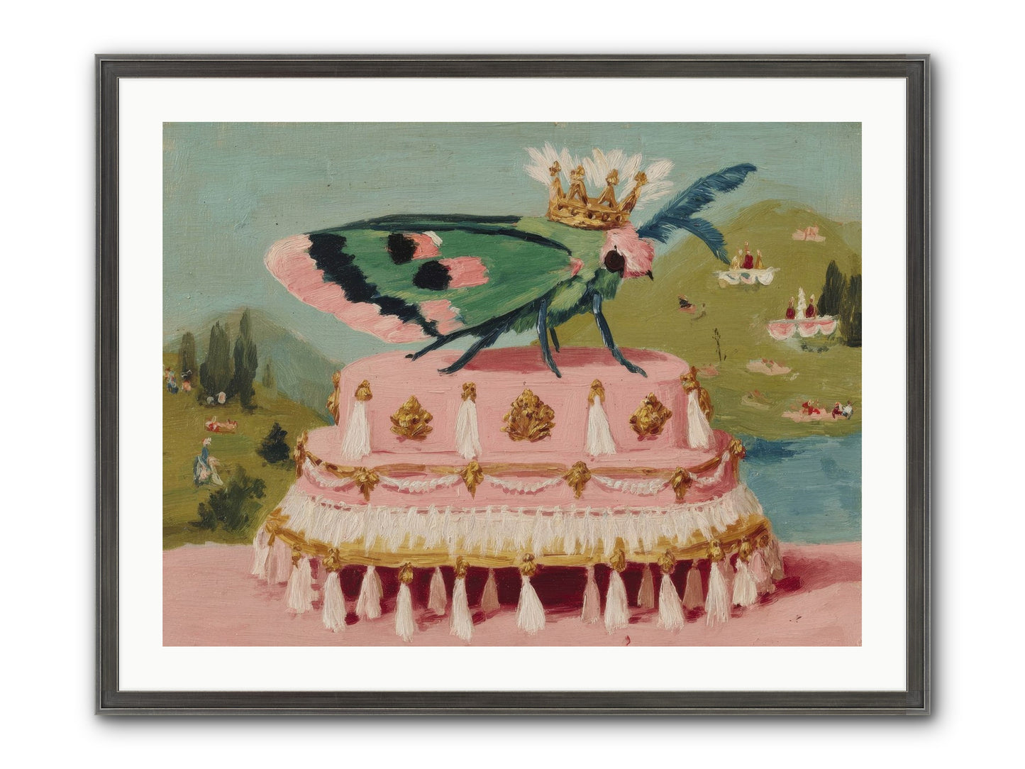 Opulent Miniatures Framed Print - Slimwoods Black/Silver 32x24