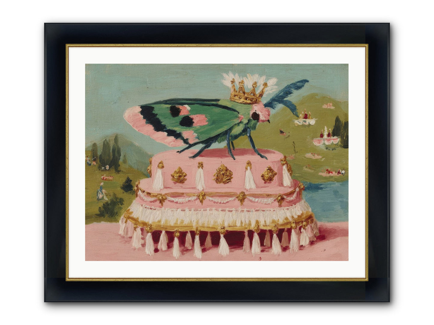 Opulent Miniatures Framed Print - Wide Black w/Gold 32x24
