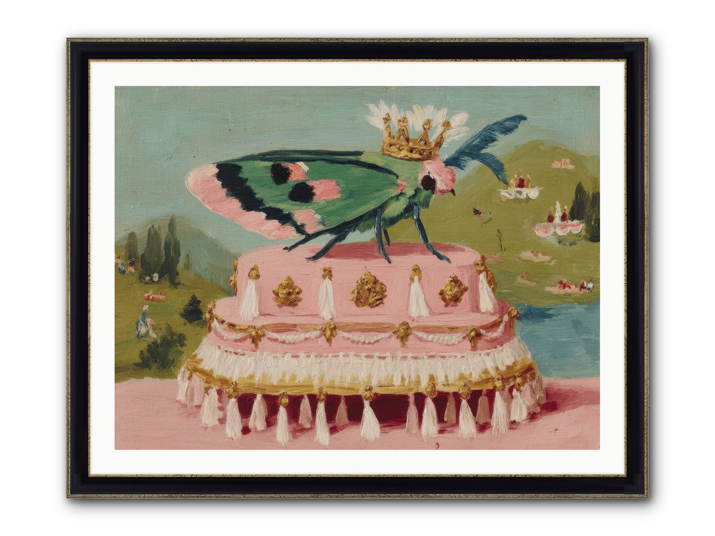 Opulent Miniatures Framed Print - Black & Gold 40x30