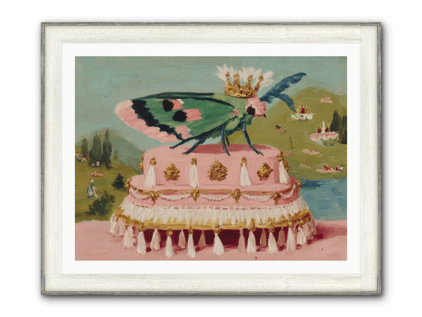 Opulent Miniatures Framed Print - Driftwood White 40x30
