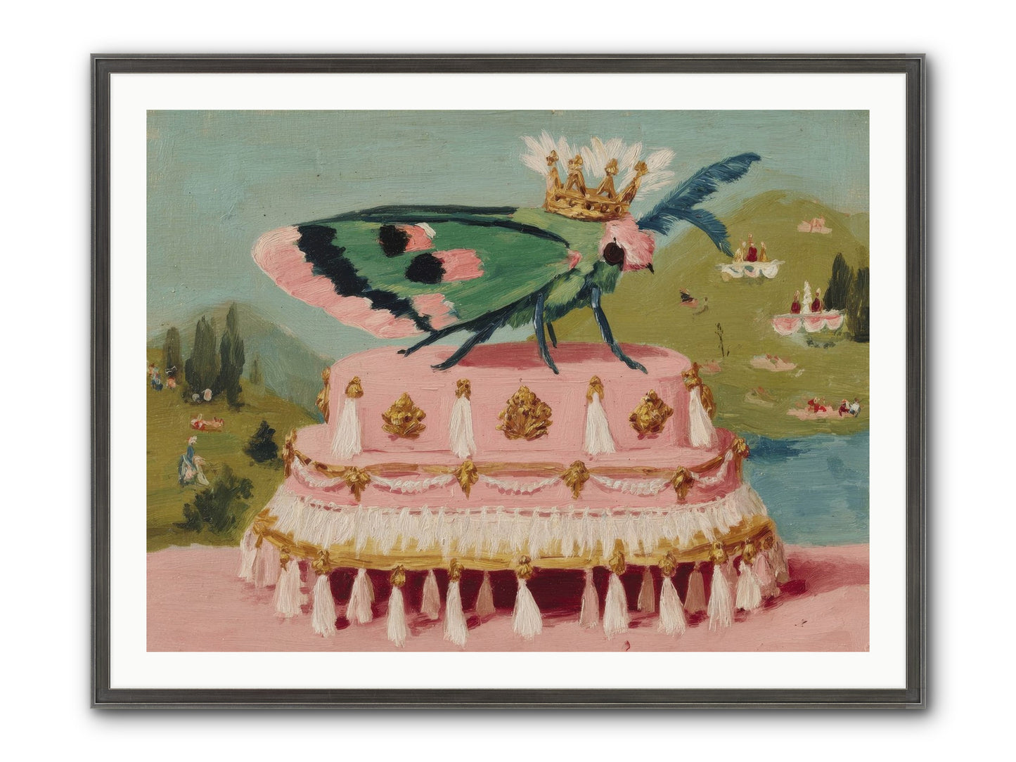 Opulent Miniatures Framed Print - Slimwoods Black/Silver 40x30