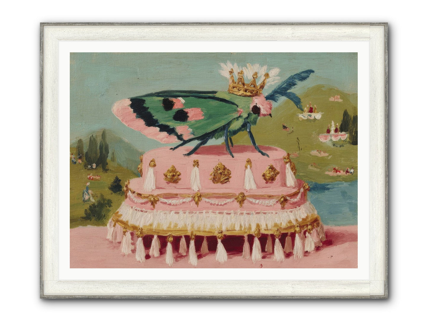 Opulent Miniatures Framed Print - Driftwood White 48x36