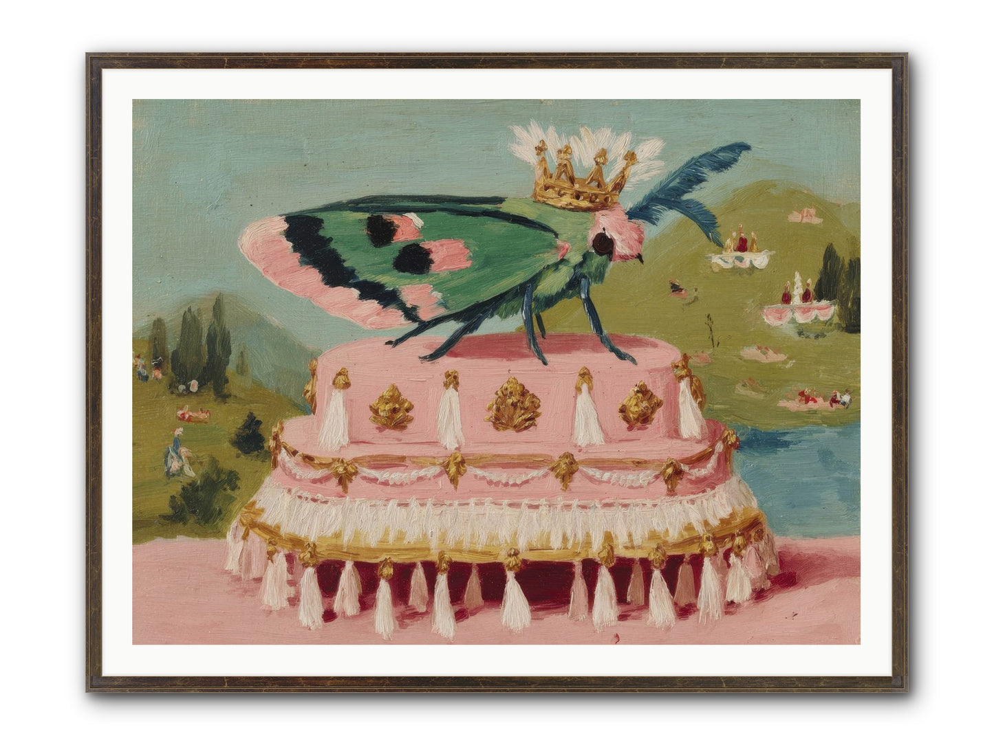 Opulent Miniatures Framed Print - Slimwoods Black/Gold 48x36