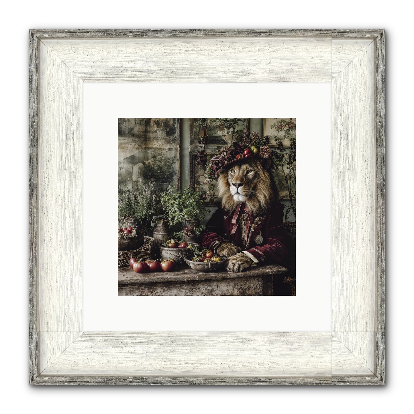 Orchard Afternoon Framed Print - Driftwood White 10x10