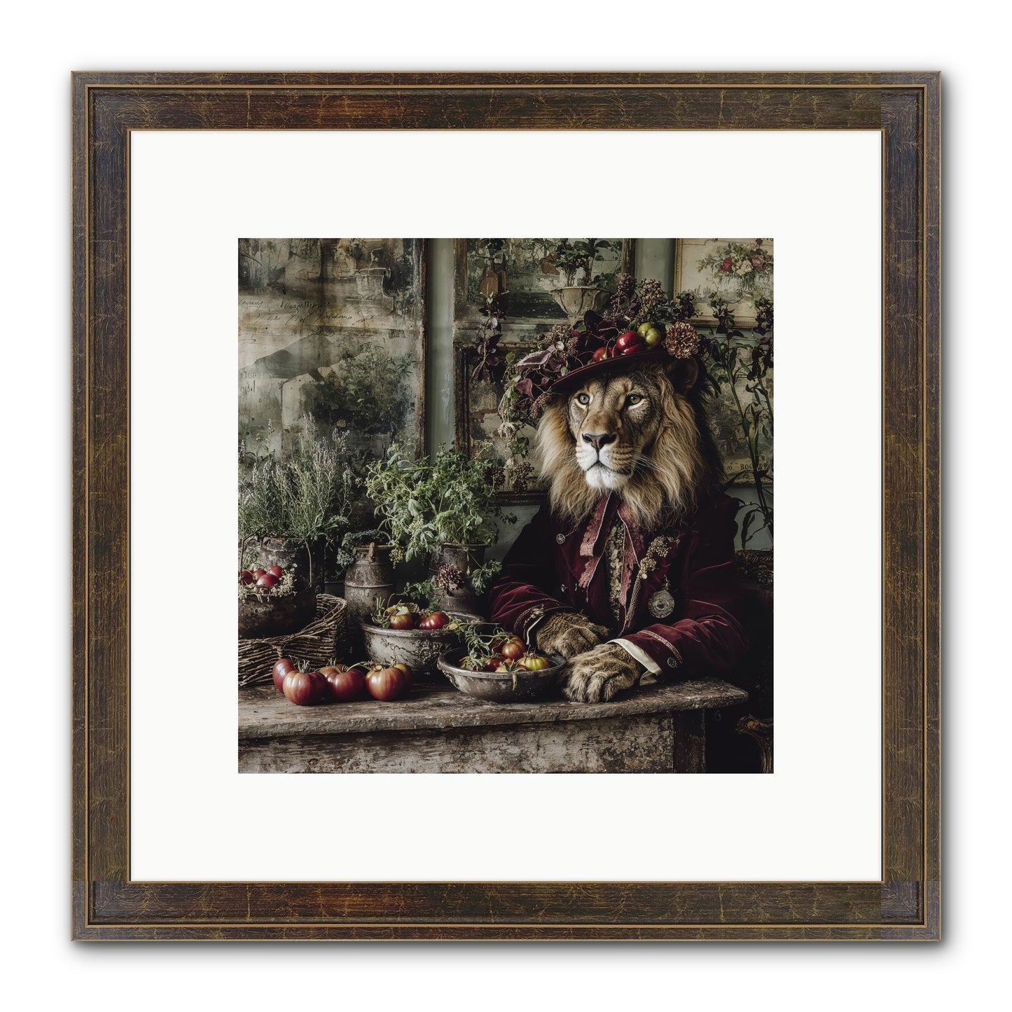 Orchard Afternoon Framed Print - Slimwoods Black/Gold 10x10