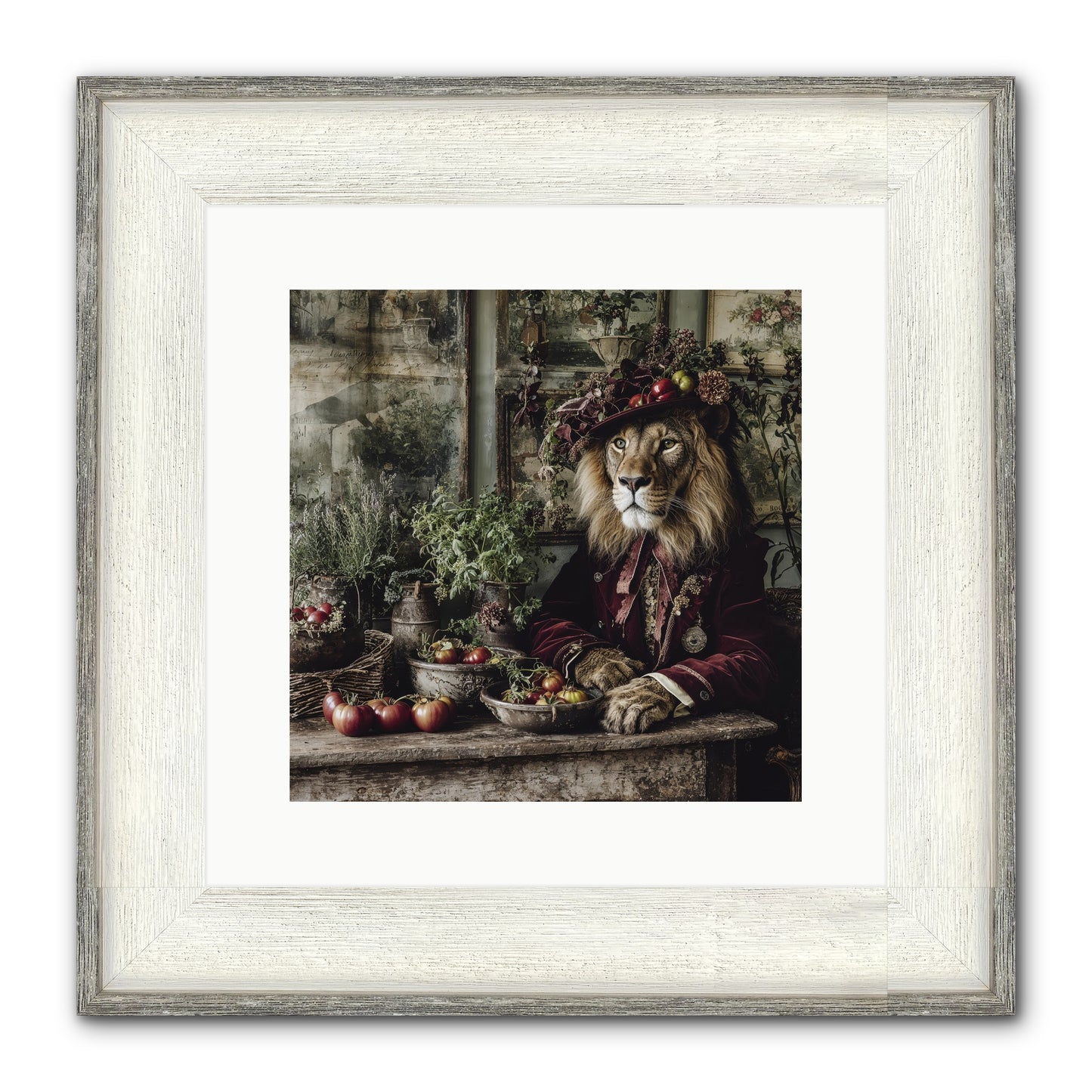 Orchard Afternoon Framed Print - Driftwood White 12x12