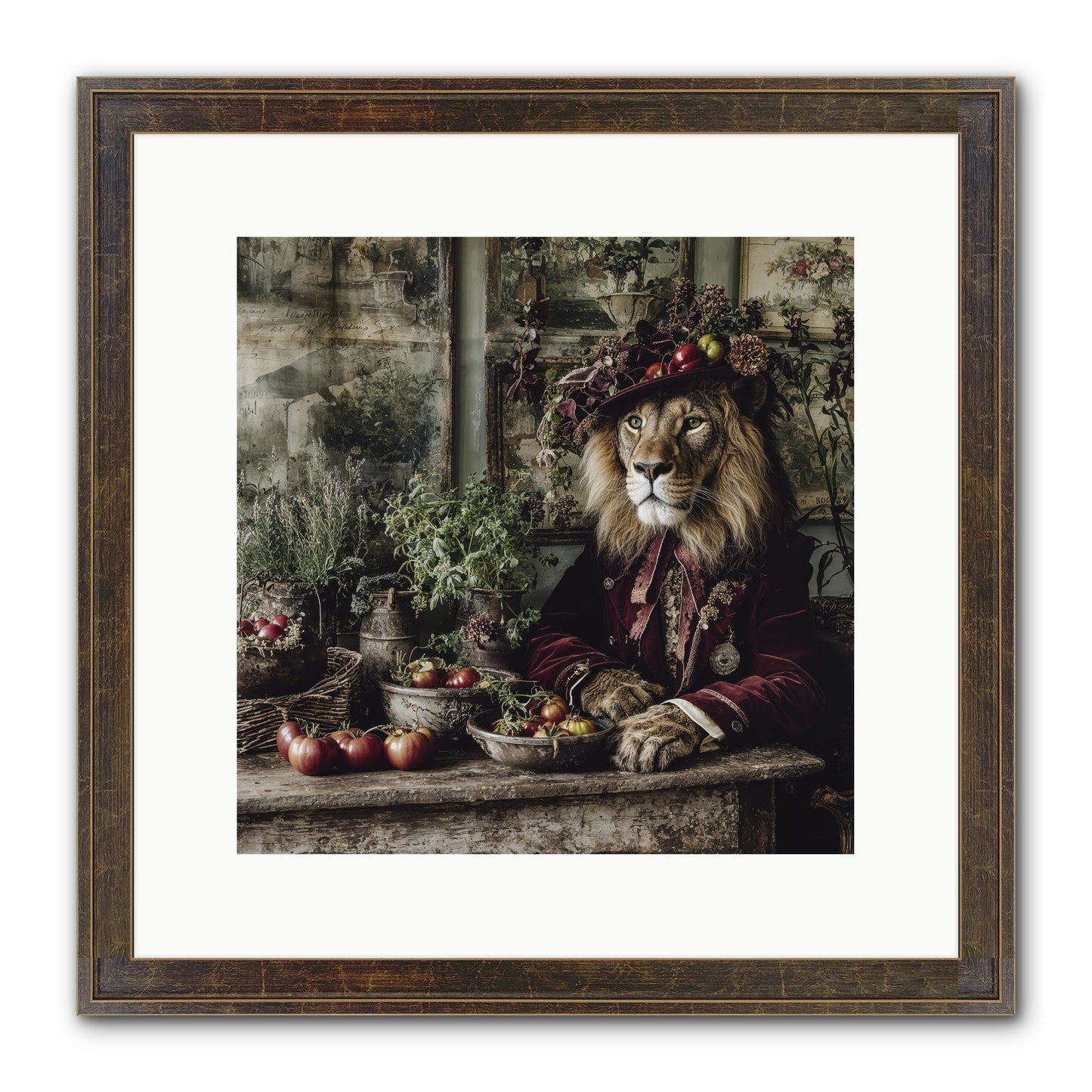 Orchard Afternoon Framed Print - Slimwoods Black/Gold 12x12