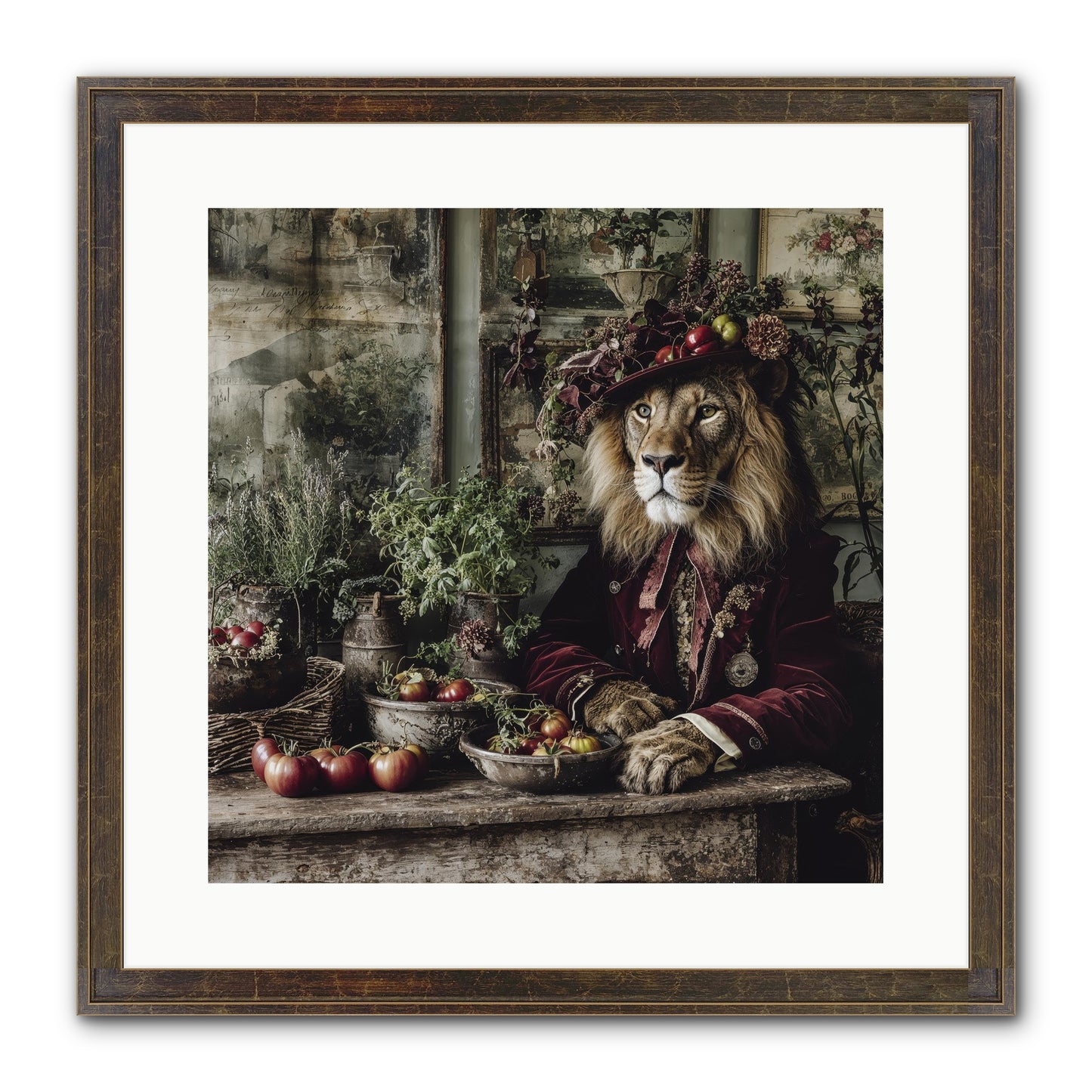 Orchard Afternoon Framed Print - Slimwoods Black/Gold 16x16