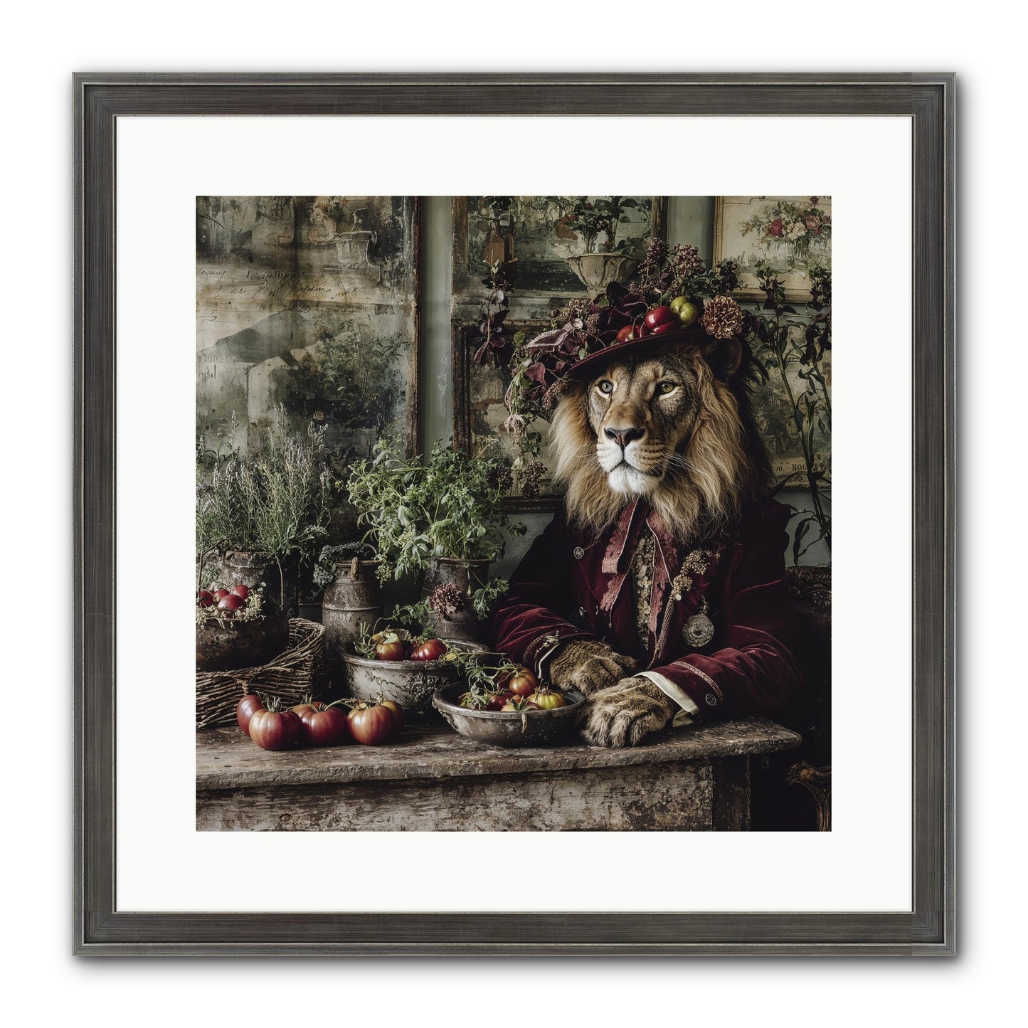 Orchard Afternoon Framed Print - Slimwoods Black/Silver 16x16