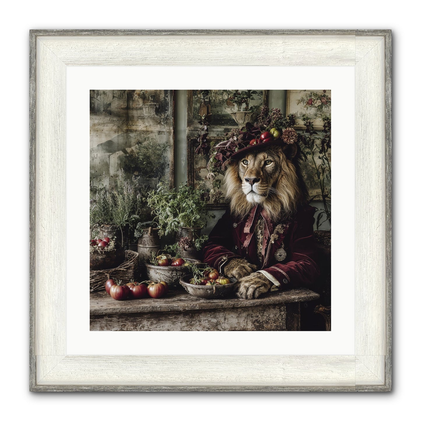 Orchard Afternoon Framed Print - Driftwood White 20x20