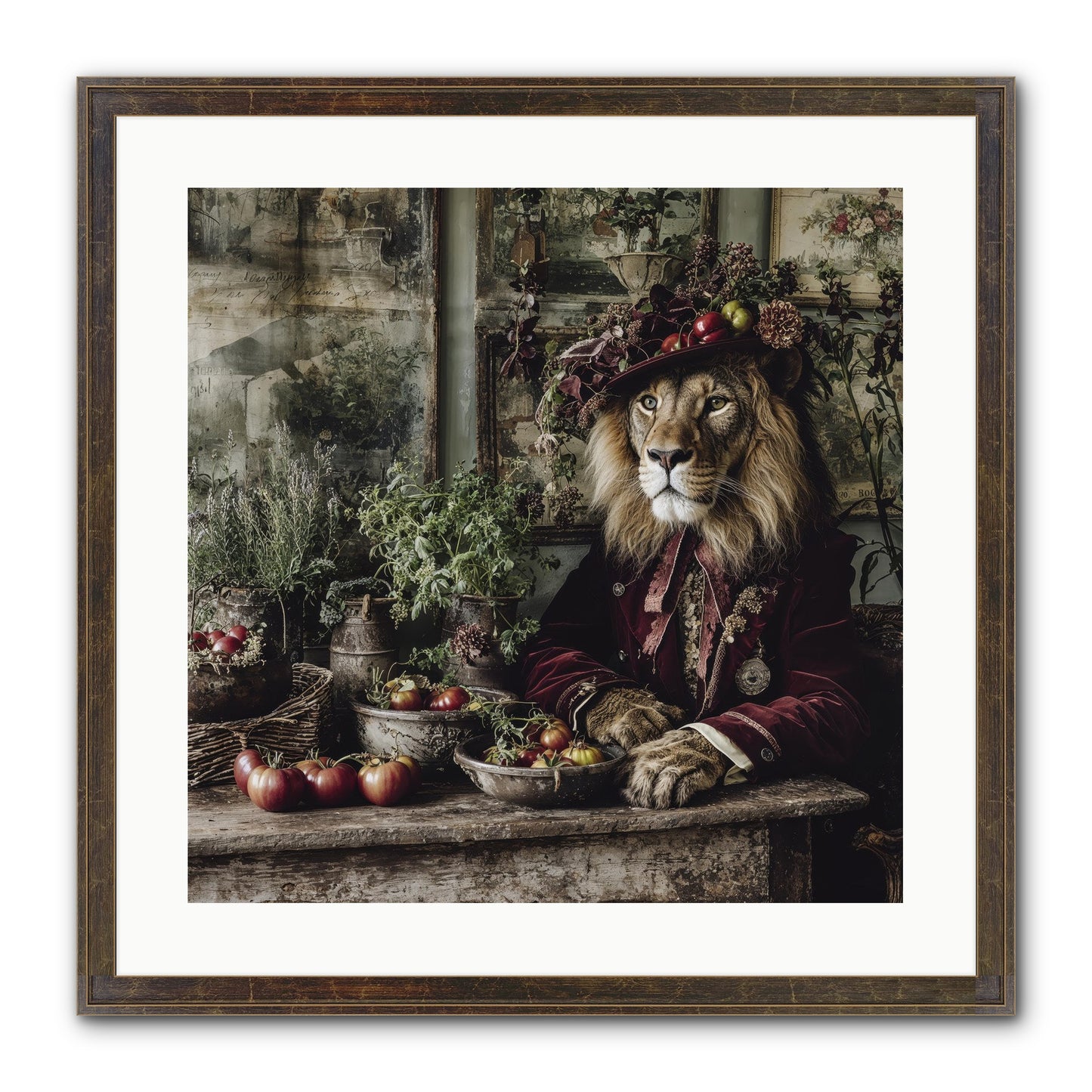 Orchard Afternoon Framed Print - Slimwoods Black/Gold 20x20
